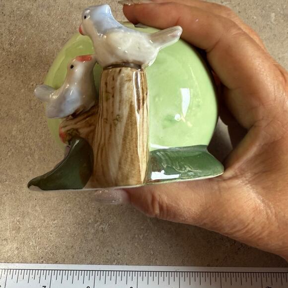 Vintage Bank blue birds and green flowers Has removable stopper - Picture 3 of 9